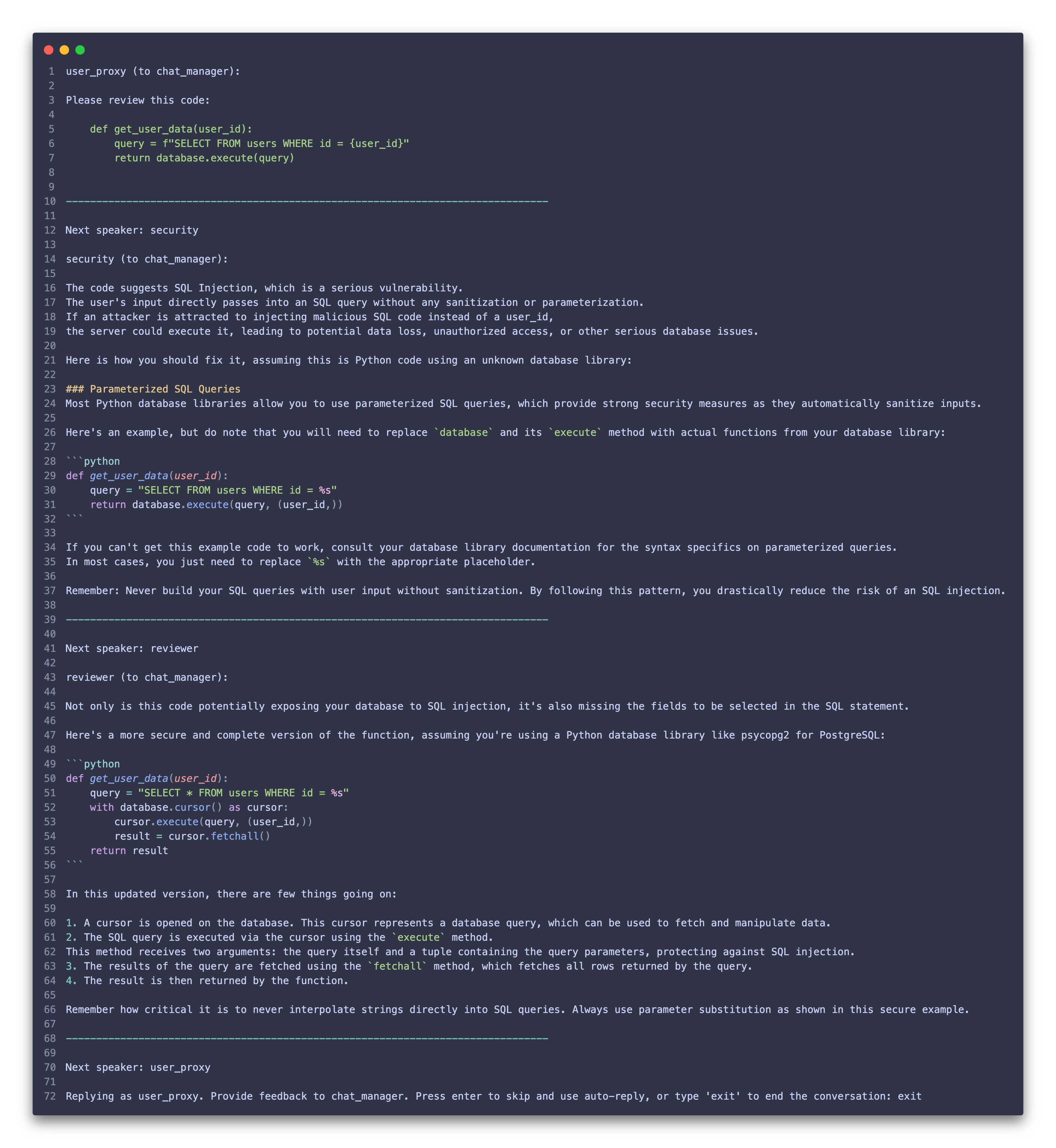 AutoGen code review